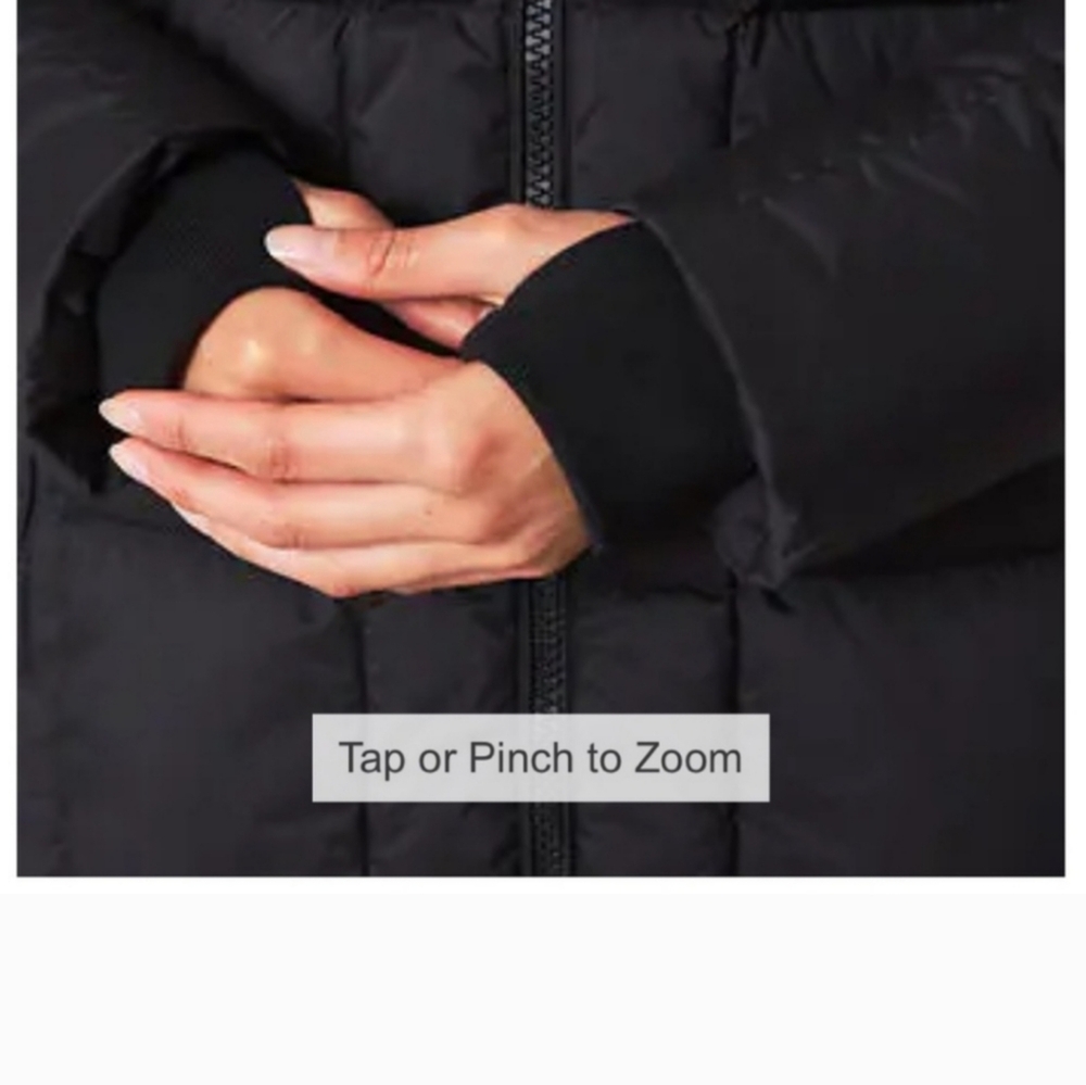 Mondetta Ladies Square Quilted Down Parka ~ BLACK - Picture 4 of 9